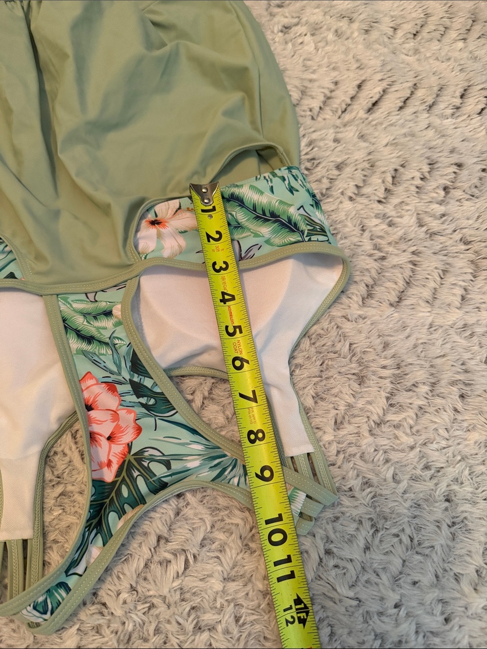 Tropical Sage & Floral Tankini Set Boy Shorts M NWOT Womens - Picture 4 of 11